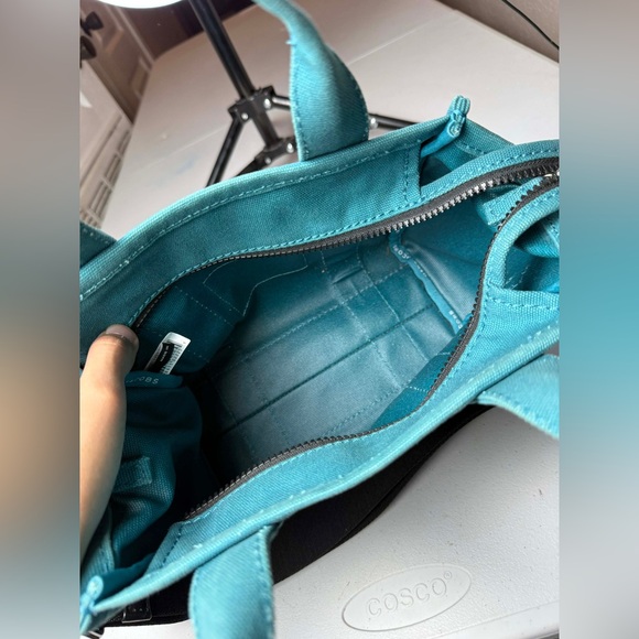 Marc Jacobs Women's The Mini Tote Bag, Wasabi, Green, Blue, Graphic, USED - Picture 7 of 14